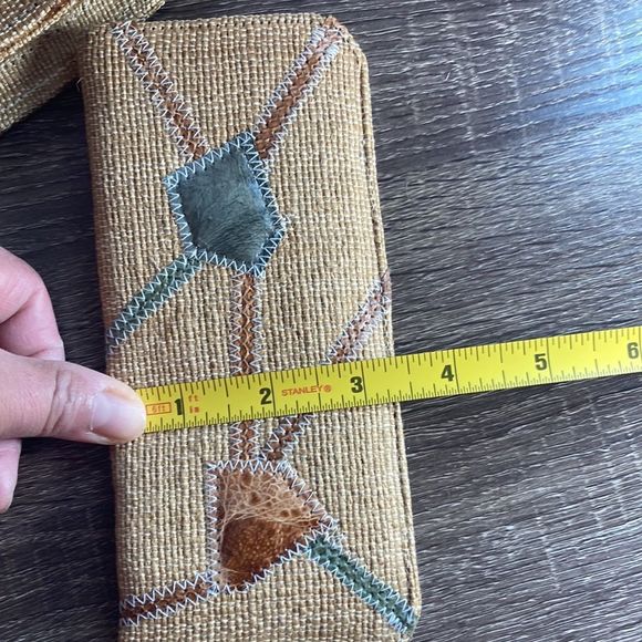 Womens Handmade Philippines Burlap Cosmetic Bag, Eye Glass Case, Box - Picture 11 of 11